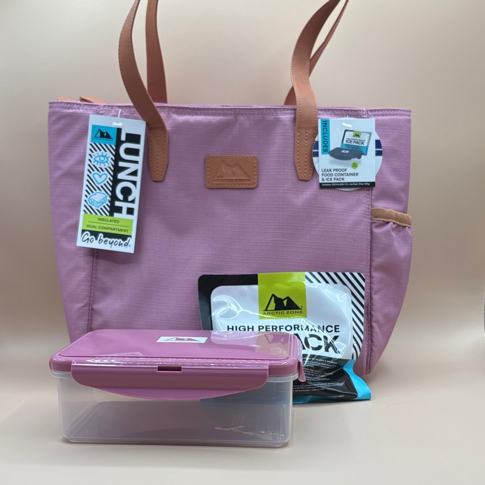 Arctic Zone Lunch Tote in Dusty Pink NWT